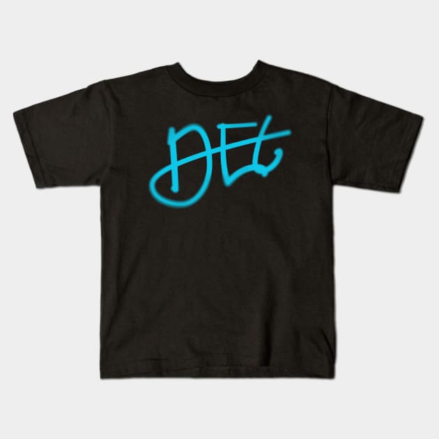 Detroit graffiti tag art Kids T-Shirt by iamstuckonearth